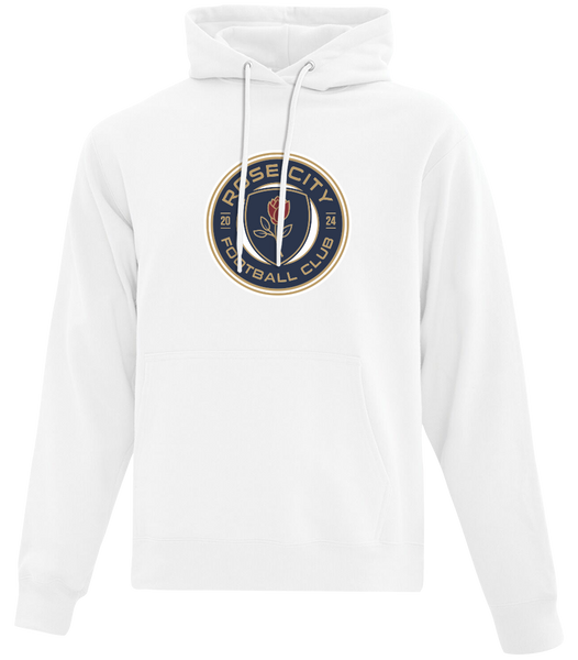 Rose City Football Club Adult Cotton Pull Over Hooded Sweatshirt with Printed Logo