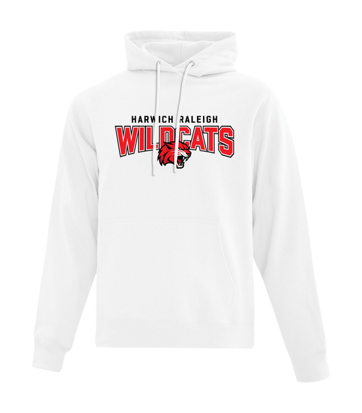 Harwich Raleigh Adult Cotton Pull Over Hooded Sweatshirt with Printed Logo