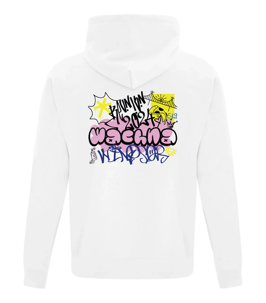 Wachna Collage Graffiti Adult Cotton Hoodie with Printed Logo