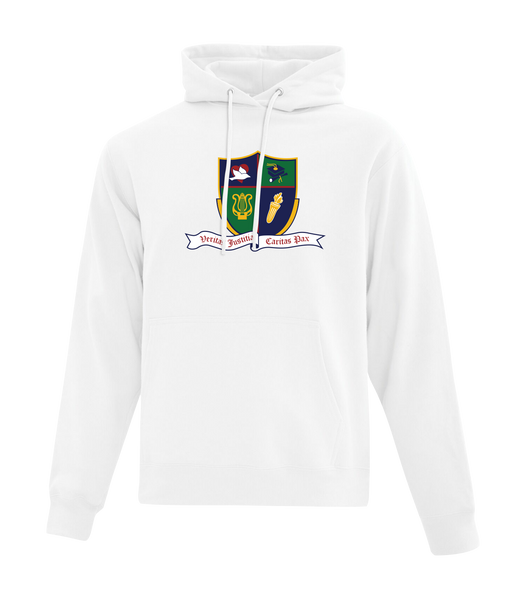 Ste. Cécile Adult Cotton Pull Over Hooded Sweatshirt with Printed Logo