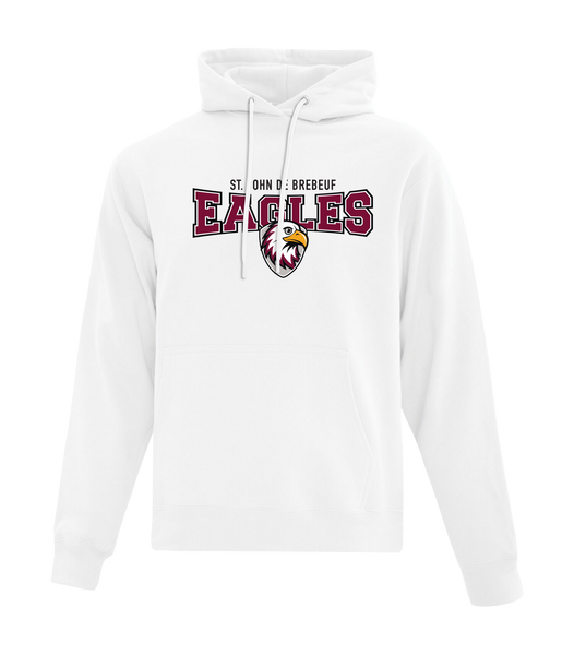 St. John de Brebeuf Adult Cotton Pull Over Hooded Sweatshirt with Printed Logo