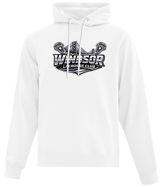 Windsor Lacrosse Club Adult Cotton Pull Over Hooded Sweatshirt with Printed Logo