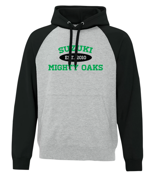 ADULT Suzuki Fleece Two Tone Hoodie With Printed Logo