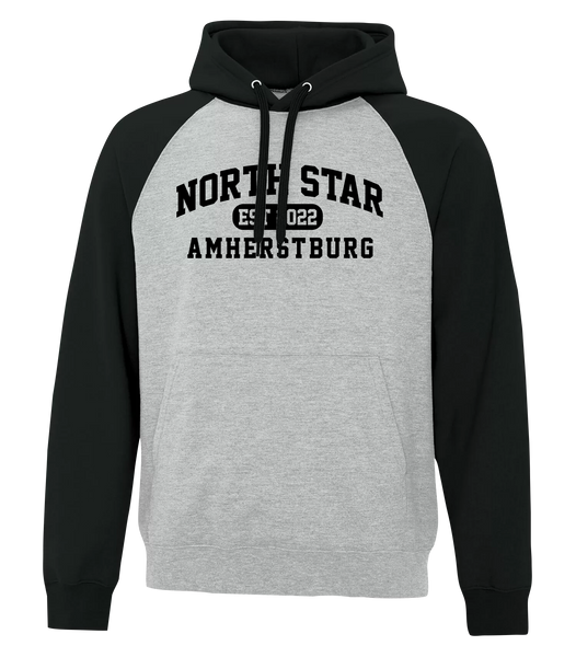 North Star Amherstburg Adult Fleece Two Tone Hoodie With Printed Logo