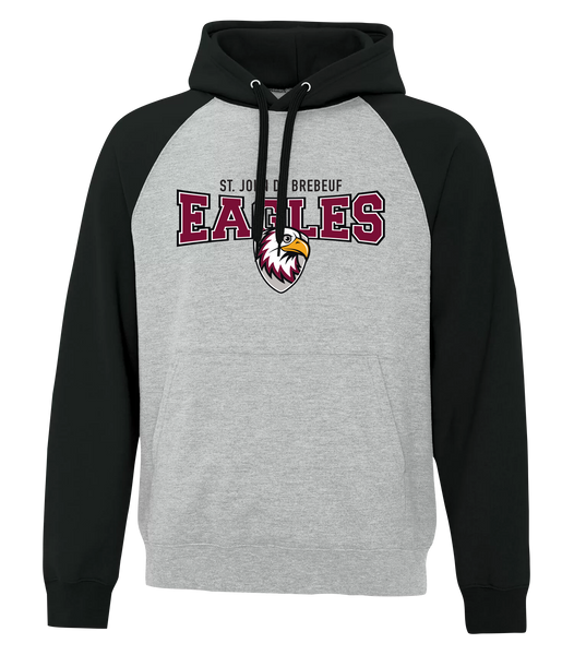 St. John de Brebeuf Adult Fleece Two Tone Hoodie With Printed Logo