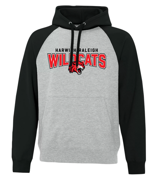 Harwich Raleigh Adult Fleece Two Tone Hoodie With Printed Logo