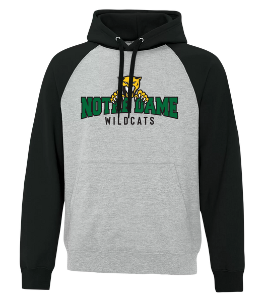 Wildcats Fleece Two Tone Hoodie With Printed Logo ADULT