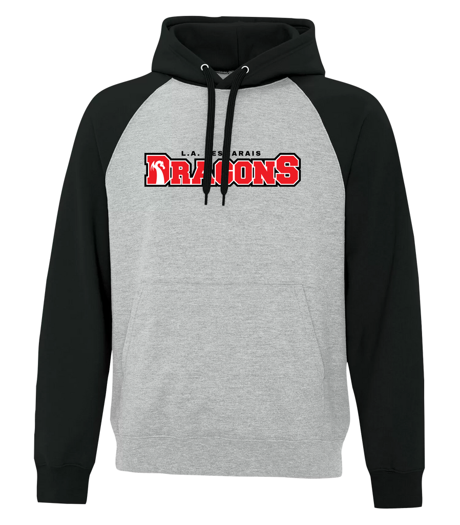 LAD Adult Cotton Hooded Two-tone Sweatshirt with Printed Logo
