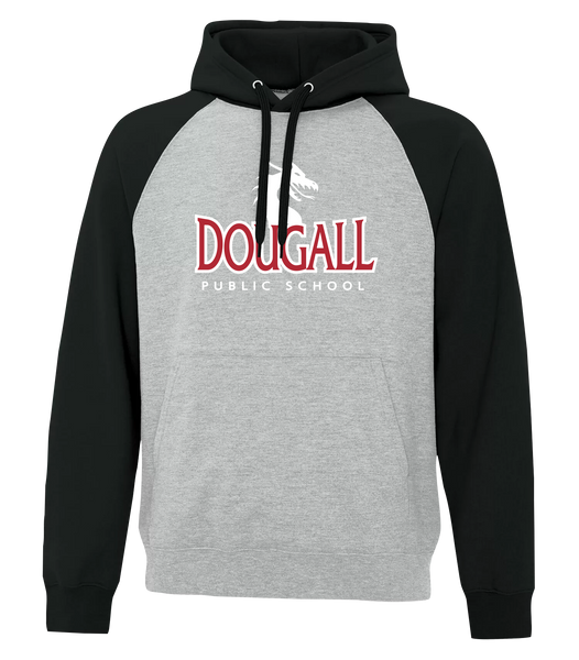Dougall Adult Fleece Two Tone Hoodie With Printed Logo