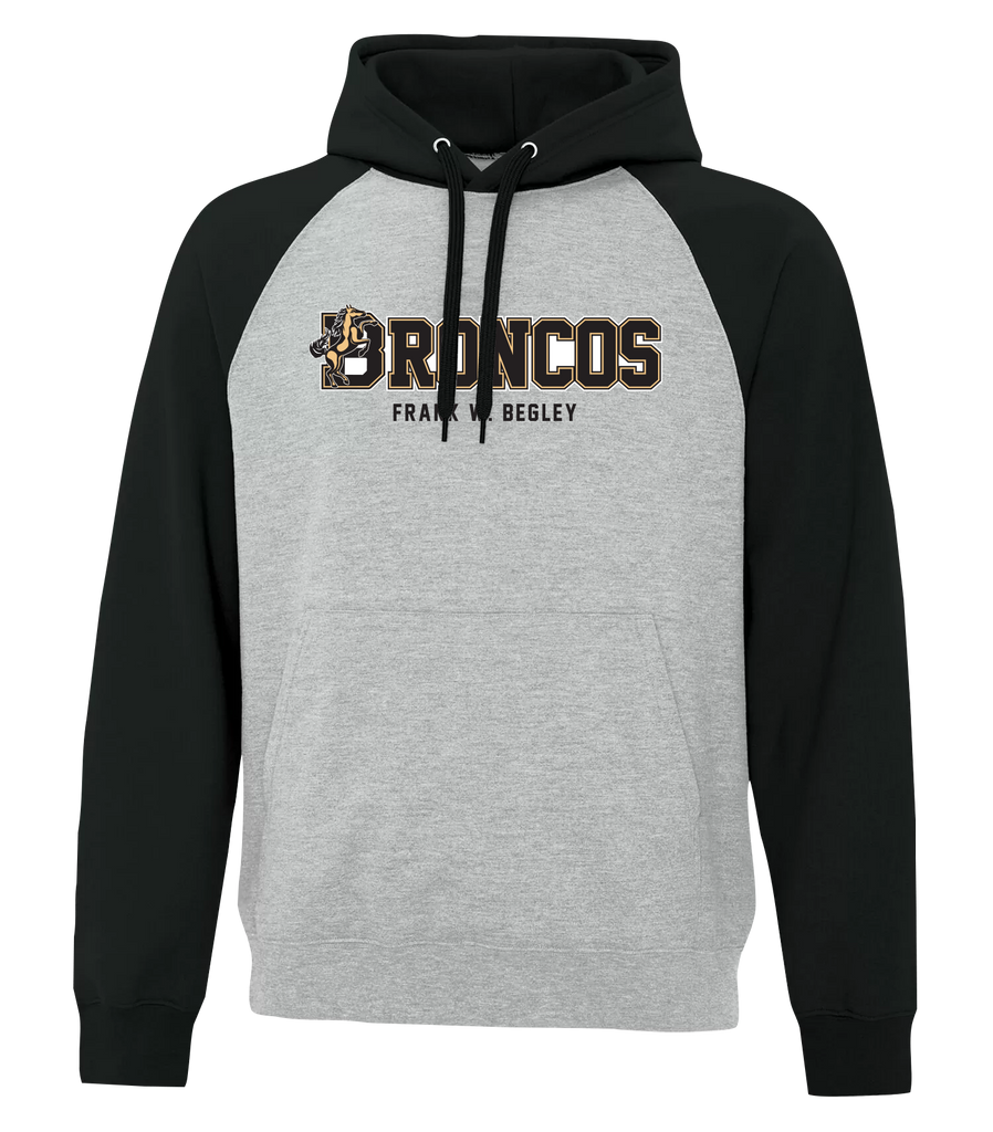 Frank W. Begley Adult Fleece Two Tone Hoodie With Printed Logo