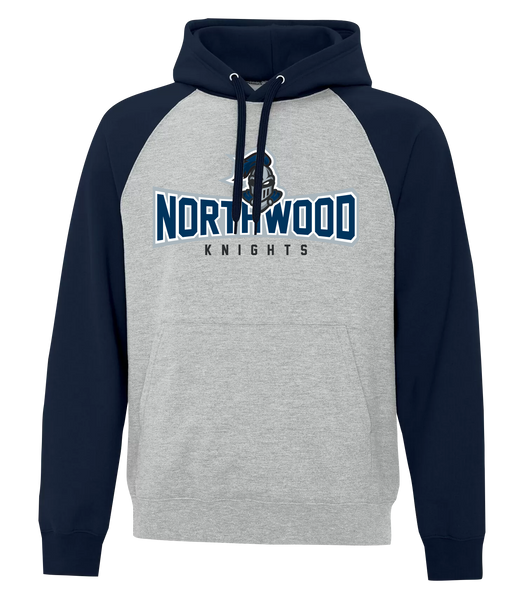 Northwood Knights Adult Fleece Two Tone Hoodie With Printed Logo