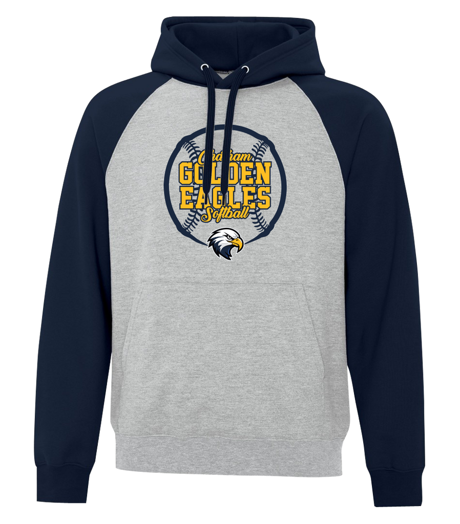 Chatham Golden Eagles Softball Adult Cotton Hooded Two-tone Sweatshirt with Printed Logo