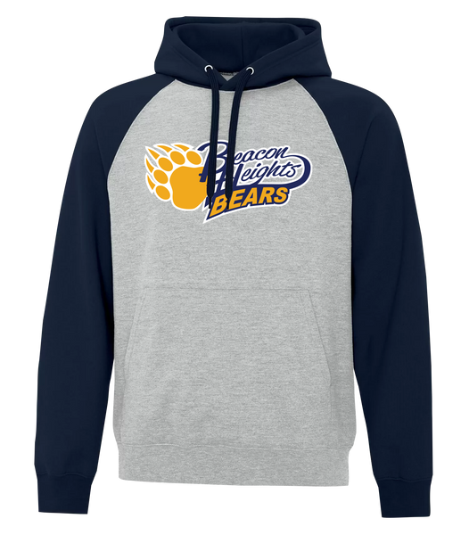 Beacon Heights Adult Fleece Two Tone Hoodie With Printed Logo