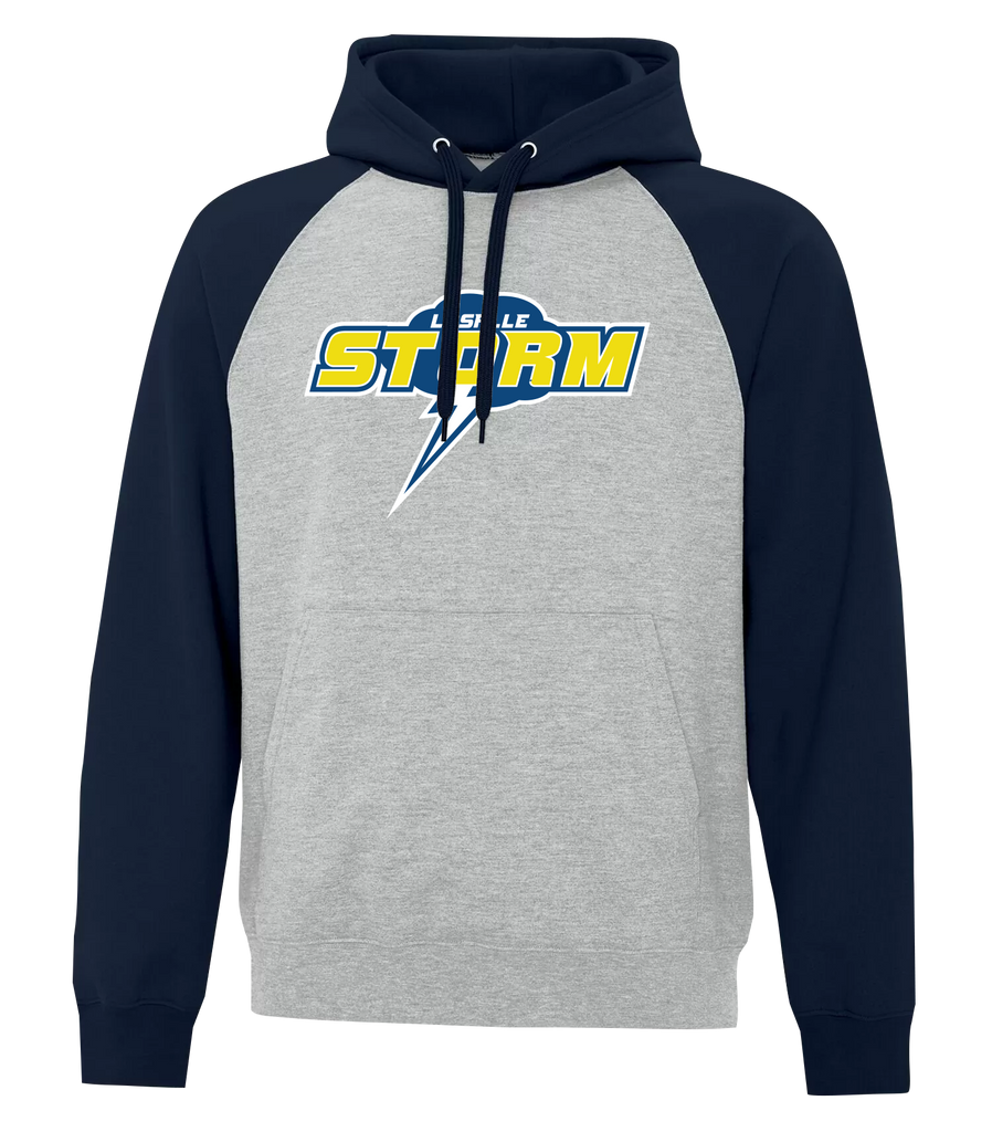 Storm Fleece Two Tone Hoodie With Printed Logo ADULT