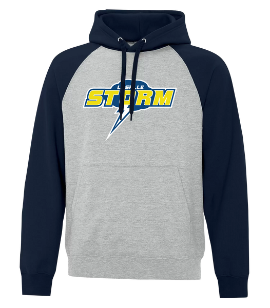Storm Fleece Two Tone Hoodie With Printed Logo ADULT