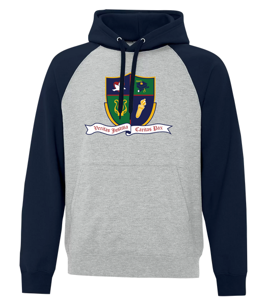 Ste. Cécile Adult Fleece Two Tone Hoodie With Printed Logo