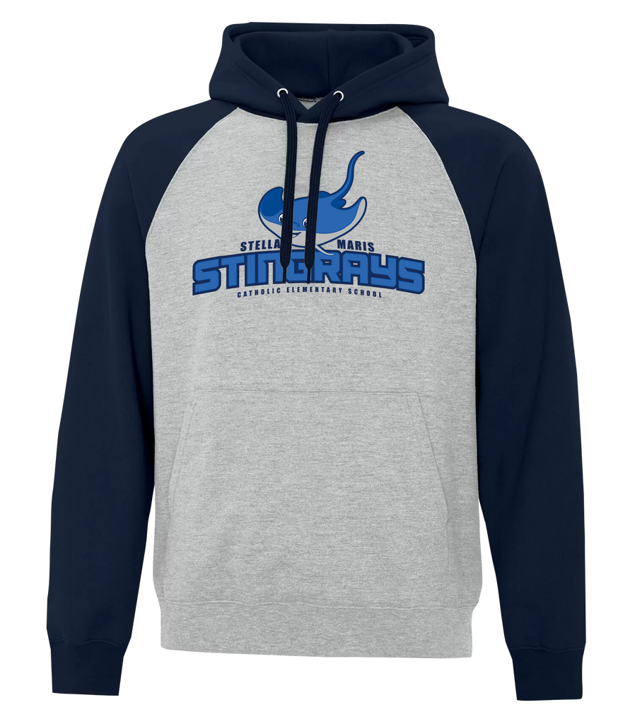 Stella Maris Adult Fleece Two Tone Hoodie With Printed Logo