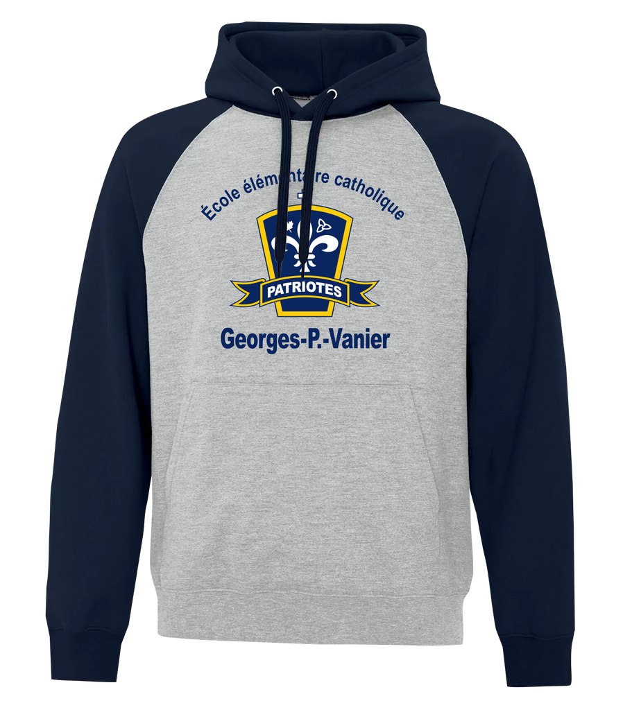 Georges-P.-Vanier Adult Fleece Two Tone Hoodie With Printed Logo