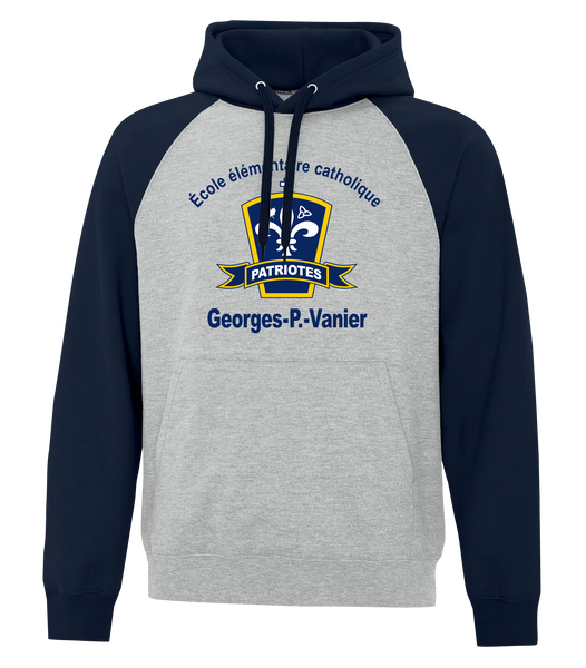 Georges-P.-Vanier Adult Fleece Two Tone Hoodie With Printed Logo