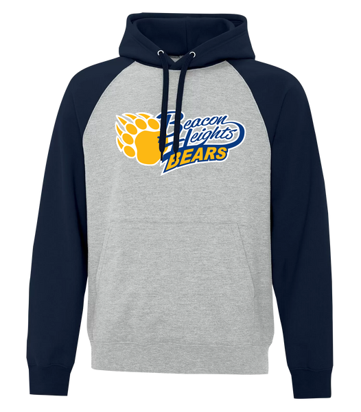 Beacon Heights Adult Fleece Two Tone Hoodie With Printed Logo