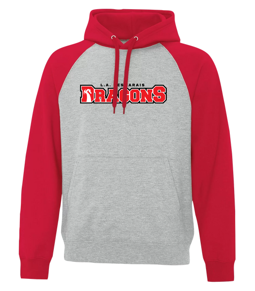 LAD Adult Cotton Hooded Two-tone Sweatshirt with Printed Logo
