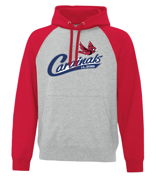 J.L. Dunn Adult Fleece Two Tone Hoodie With Printed Logo