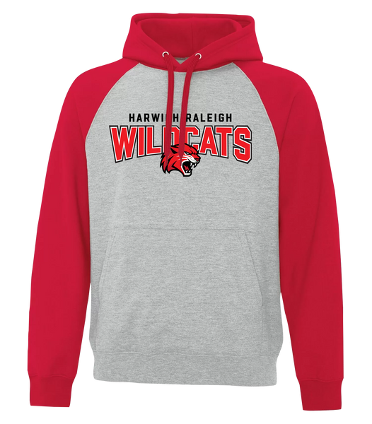 Harwich Raleigh Adult Fleece Two Tone Hoodie With Printed Logo