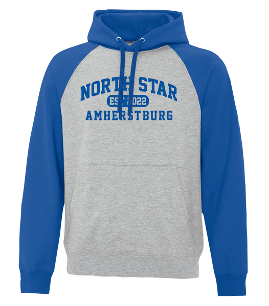 North Star Amherstburg Adult Fleece Two Tone Hoodie With Printed Logo