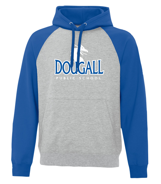 Dougall Adult Fleece Two Tone Hoodie With Printed Logo