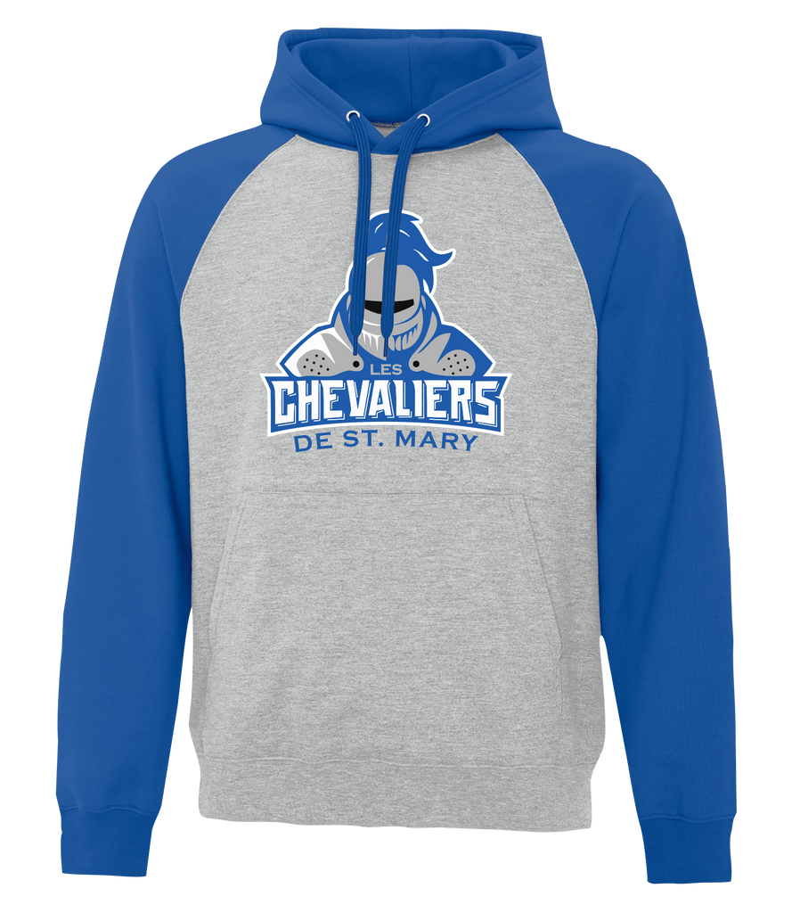 Les Chevaliers De St. Mary Adult Fleece Two Tone Hoodie With Printed Logo