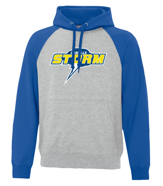 Storm Fleece Two Tone Hoodie With Printed Logo ADULT