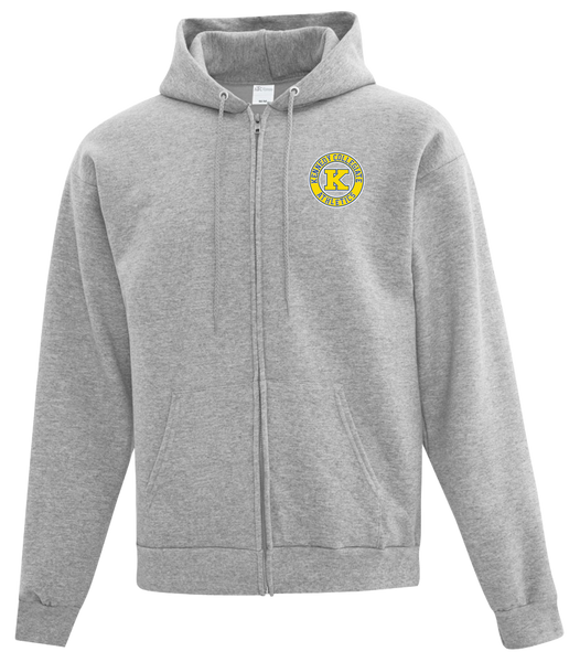 Kennedy Athletics Adult Cotton Full Zip Hooded Sweatshirt with Left Chest Embroidered Logo