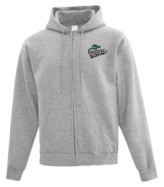 Forest Glade Youth Cotton Full Zip Hooded Sweatshirt with Left Chest Embroidered Logo
