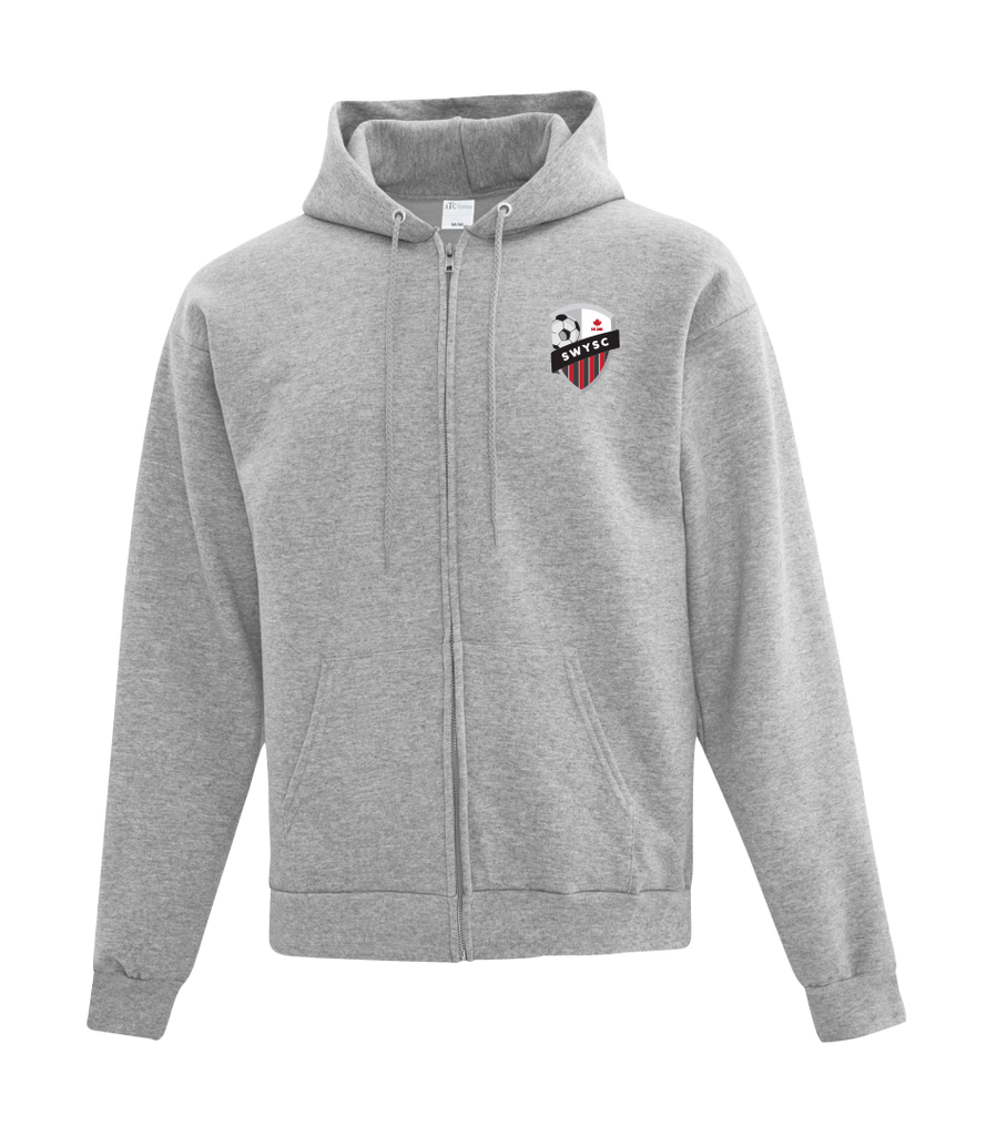 SWYSC Adult Cotton Full Zip Hooded Sweatshirt with Left Chest Embroidered Logo