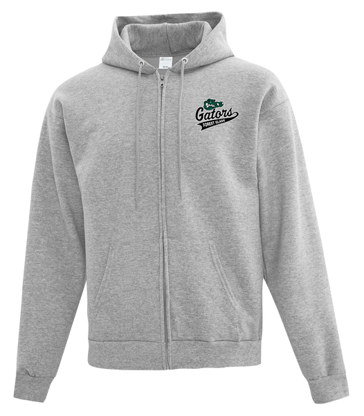 Forest Glade Adult Cotton Full Zip Hooded Sweatshirt with Left Chest Embroidered Logo