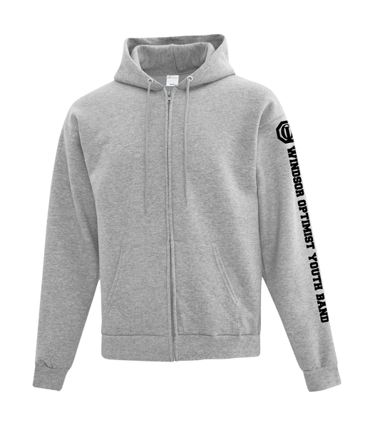 Windsor Optimist Band Youth Cotton Full Zip Hooded Sweatshirt with Printed Logo