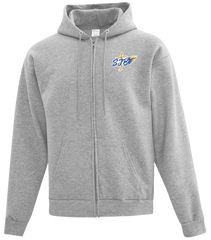 St. John the Baptist Youth Cotton Full Zip Hooded Sweatshirt with Left Chest Embroidered Logo