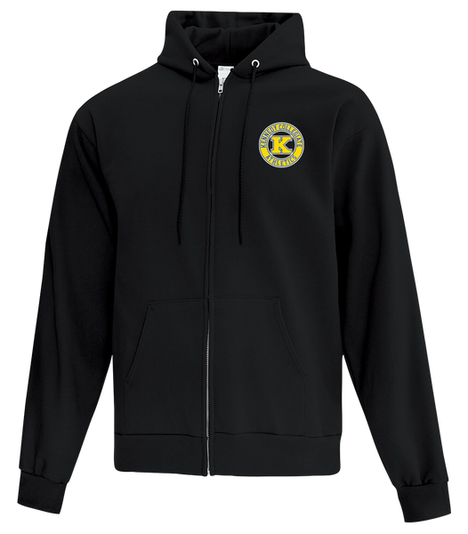 Kennedy Athletics Adult Cotton Full Zip Hooded Sweatshirt with Left Chest Embroidered Logo