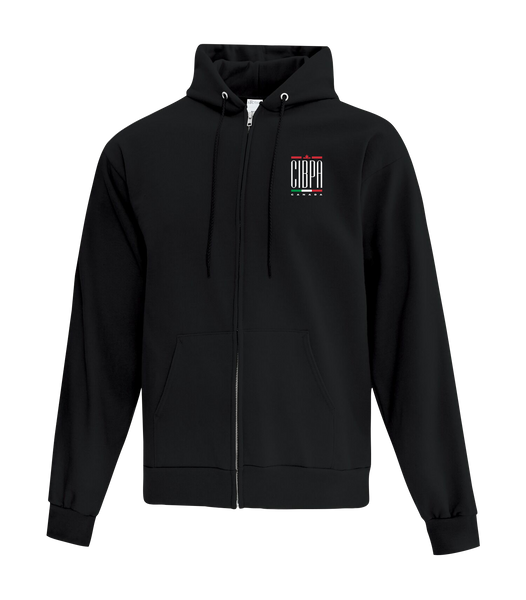 CIBPA Canada Adult Cotton Full Zip Hooded Sweatshirt with Left Chest Embroidered Logo