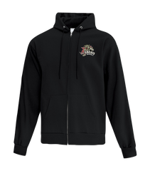 Wildcats SPFHA Youth Cotton Full Zip Hooded Sweatshirt with Left Chest Embroidered Logo