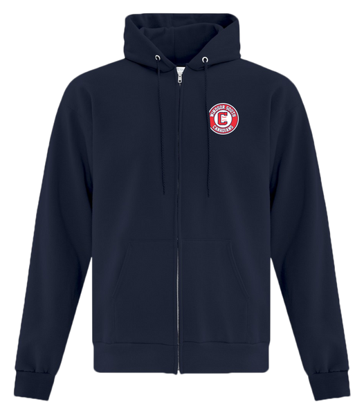 Windsor South Canadians Adult Cotton Full Zip Hooded Sweatshirt with Left Chest Embroidered Logo