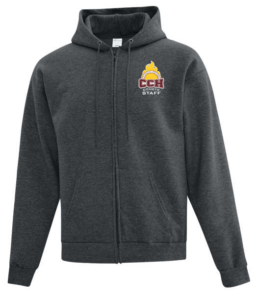 Catholic Central Adult Cotton Full Zip Hooded Sweatshirt with Left Chest Embroidered Logo