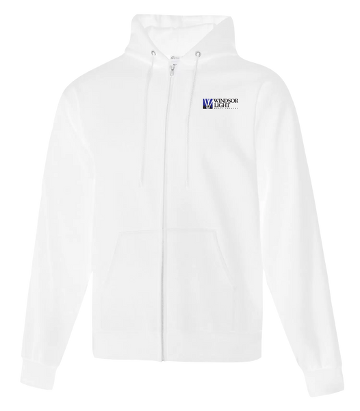 Windsor Light Music Theatre Youth Cotton Full Zip Hooded Sweatshirt with Left Chest Embroidered Logo