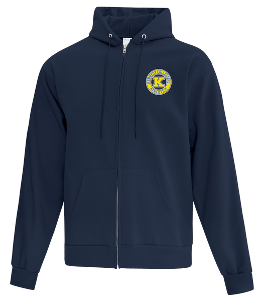 Kennedy Athletics Adult Cotton Full Zip Hooded Sweatshirt with Left Chest Embroidered Logo