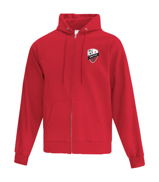 SWYSC Adult Cotton Full Zip Hooded Sweatshirt with Left Chest Embroidered Logo