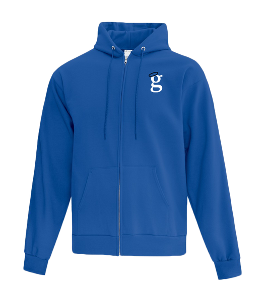 Guardians 'G' Adult Cotton Full Zip Hooded Sweatshirt with Left Chest Embroidered Logo