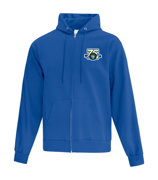 Caboto Soccer Club 75th Anniversary Youth Cotton Full Zip Hooded Sweatshirt with Embroidered Logo