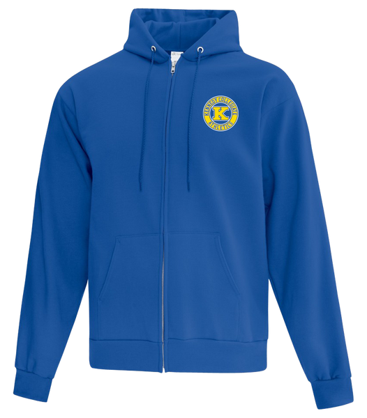 Kennedy Athletics Adult Cotton Full Zip Hooded Sweatshirt with Left Chest Embroidered Logo