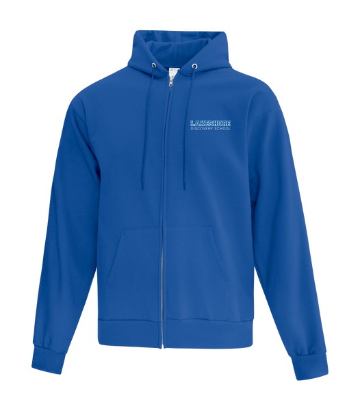 Lakeshore Discovery Adult Cotton Full Zip Hooded Sweatshirt with Left Chest Embroidered Logo