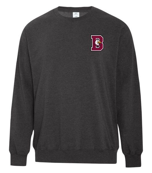 St. John de Brebeuf Adult Earth Wash Fleece Crewneck with Embroidered Logo